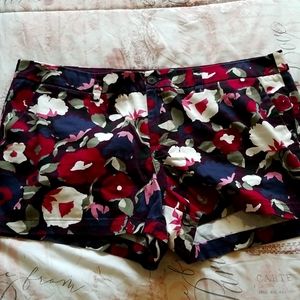 Merona Floral Shorts Size 16